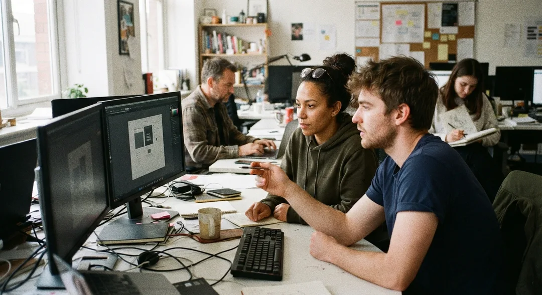 Employees working Employees working