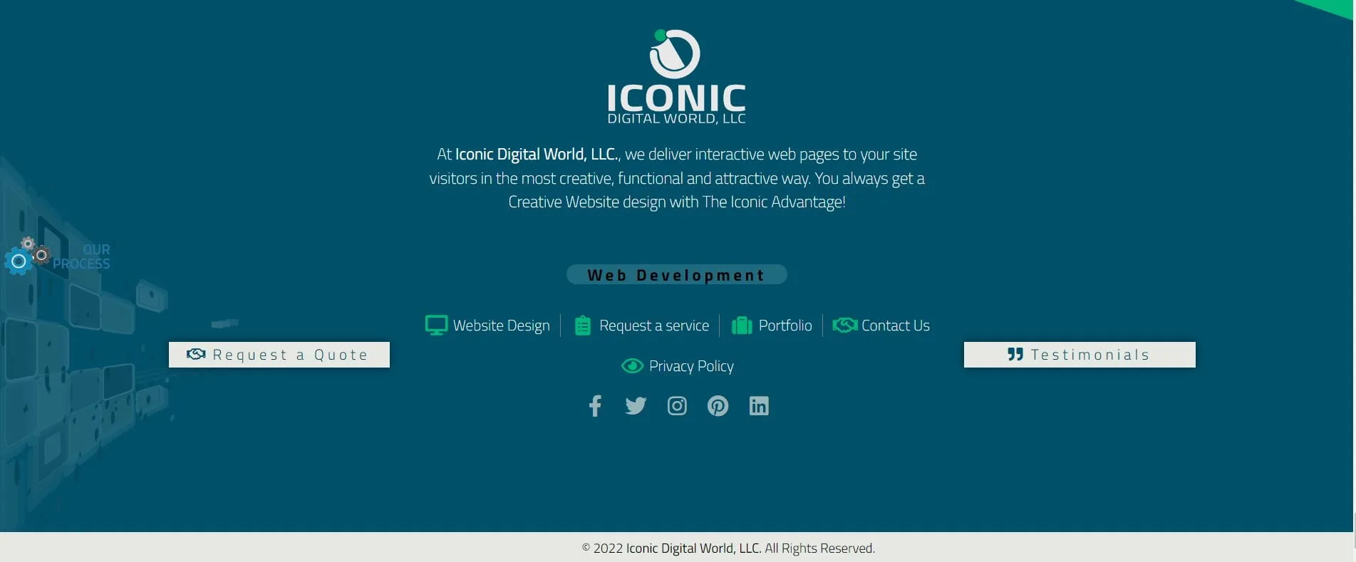 Web Page Footer – Photo by Iconic Digital World Web Page Footer – Photo by Iconic Digital World